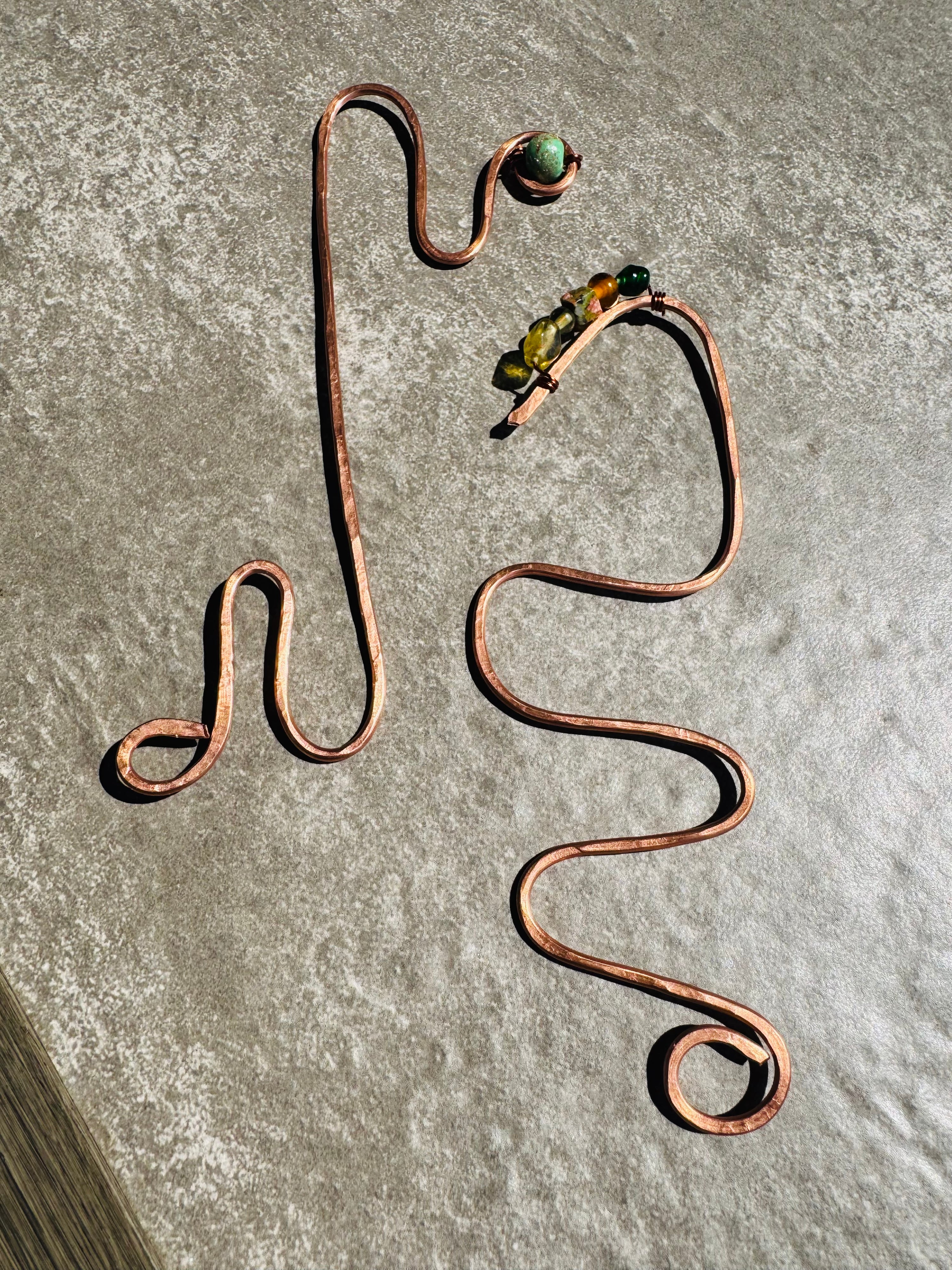 hammered copper bookmarks no. 2