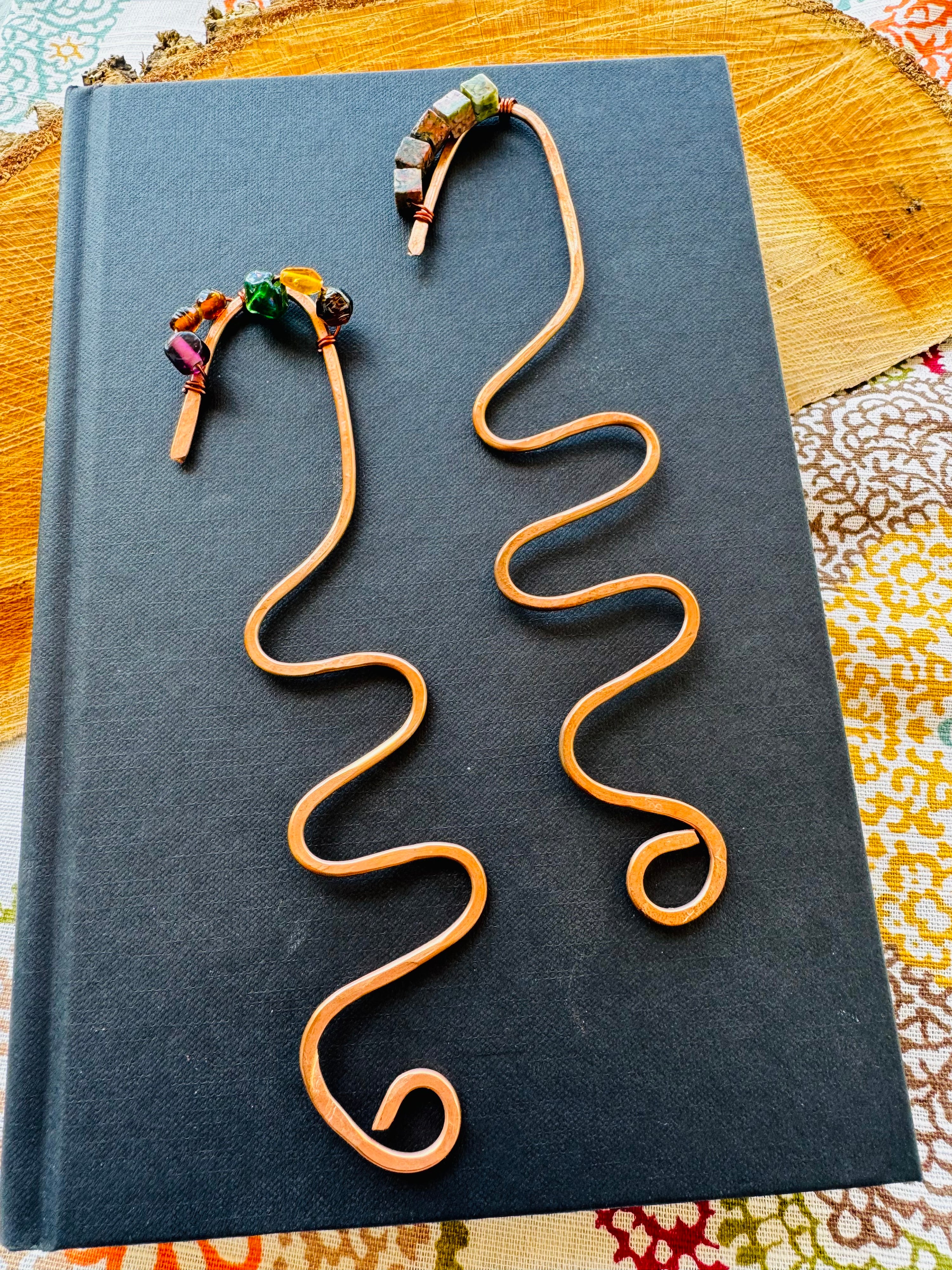hammered copper bookmarks no. 3