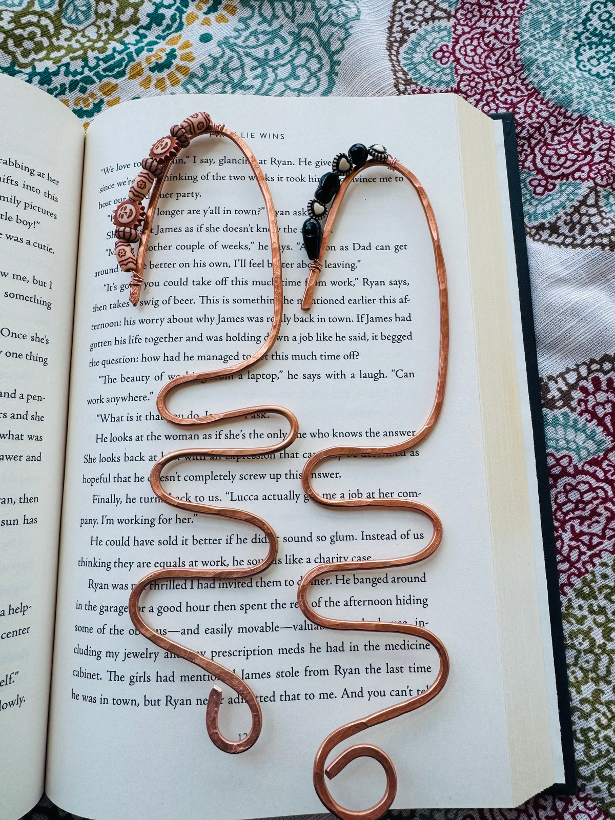hammered copper bookmarks no. 4