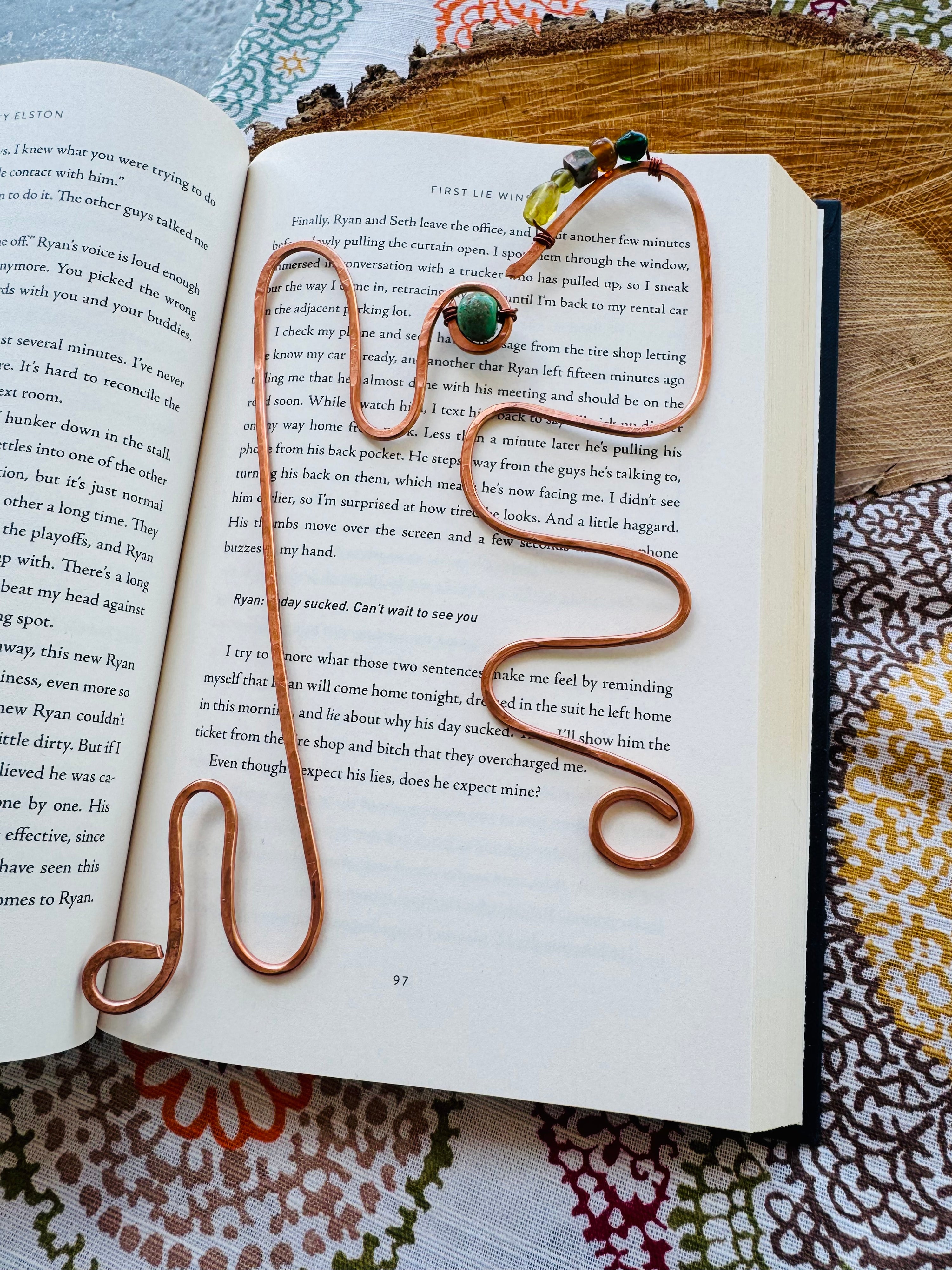 hammered copper bookmarks no. 2
