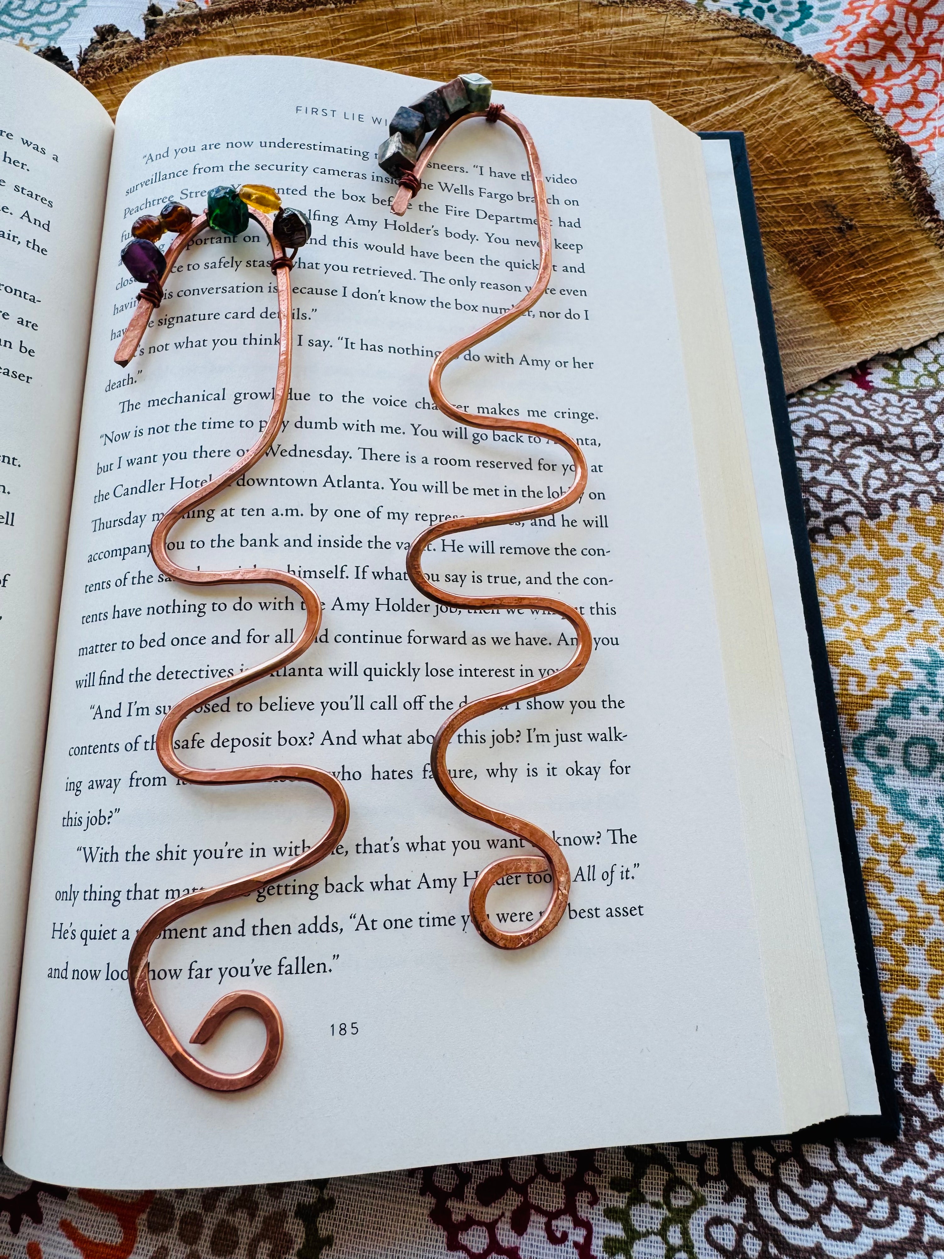hammered copper bookmarks no. 3