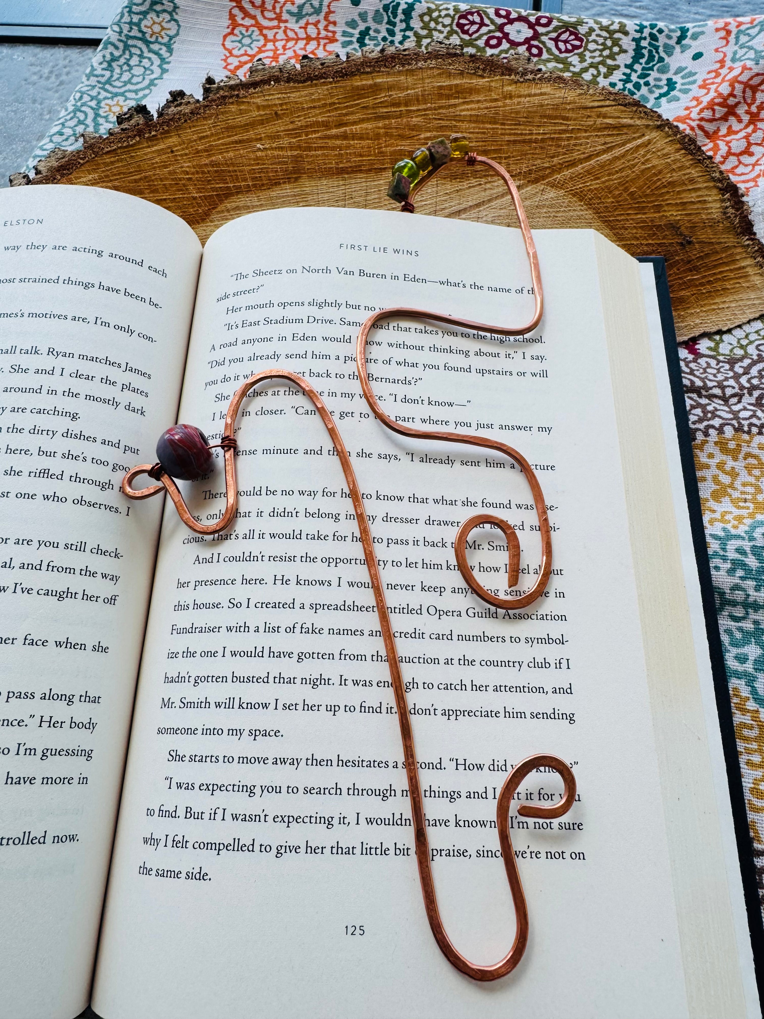 hammered copper bookmarks no. 1